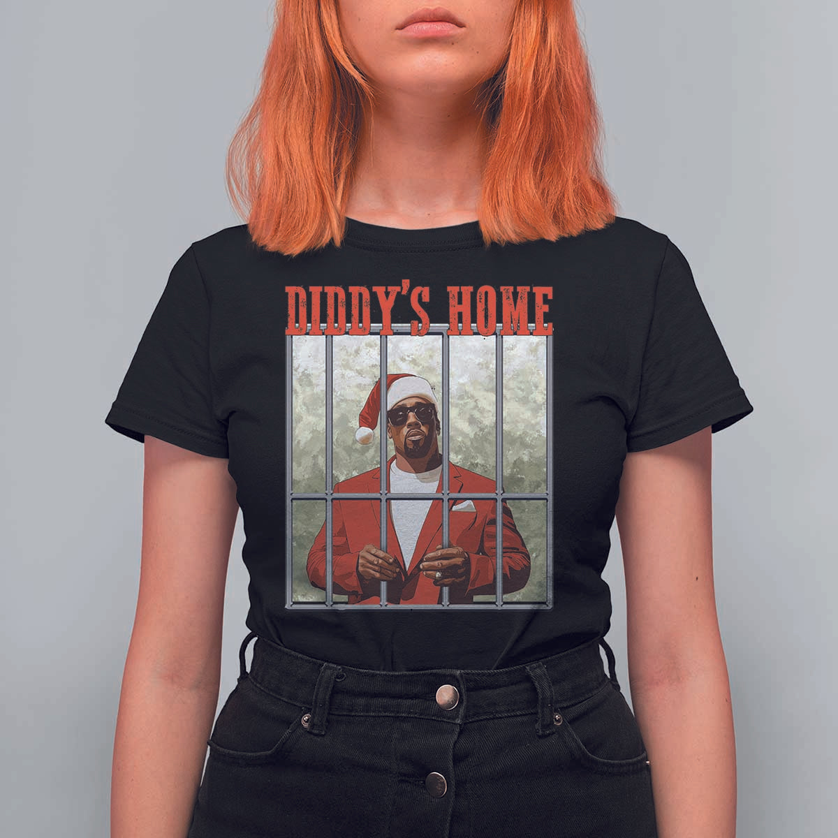 Funny Dirty Christmas Santa Diddy's Home T Shirt For Women - Wonder Print Shop