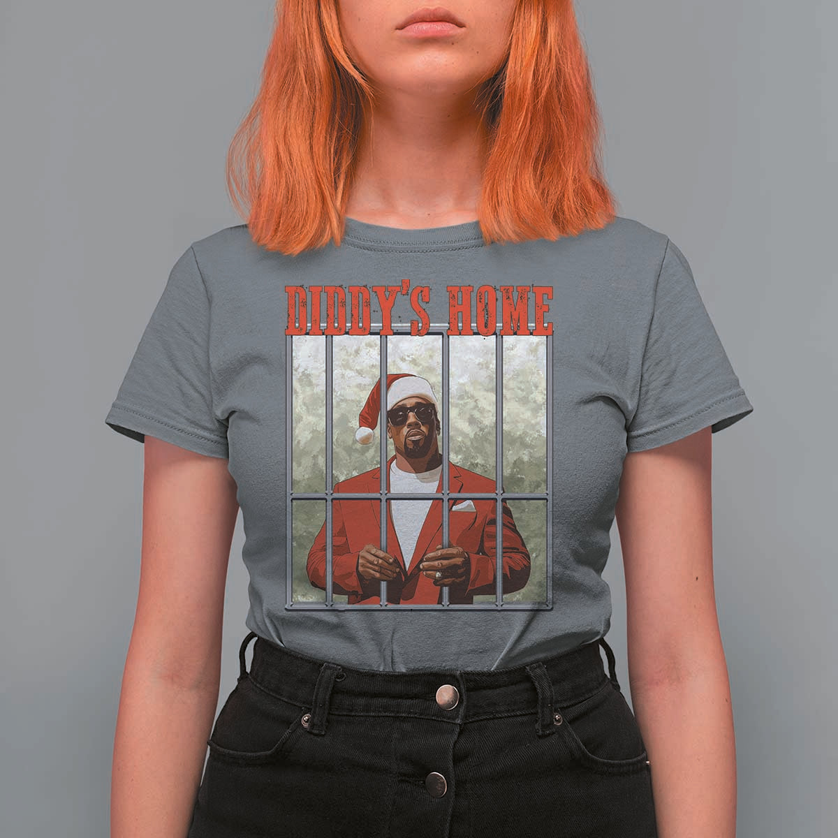 Funny Dirty Christmas Santa Diddy's Home T Shirt For Women - Wonder Print Shop