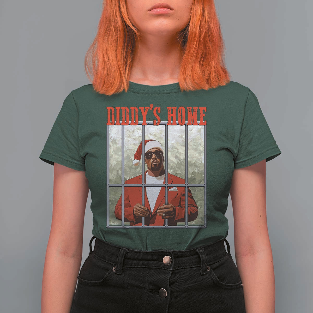Funny Dirty Christmas Santa Diddy's Home T Shirt For Women - Wonder Print Shop