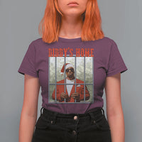 Funny Dirty Christmas Santa Diddy's Home T Shirt For Women - Wonder Print Shop