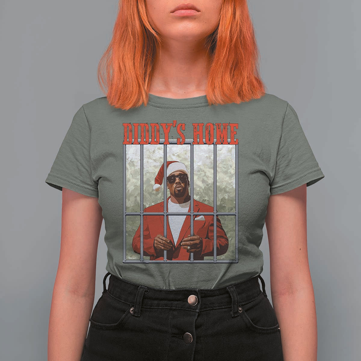 Funny Dirty Christmas Santa Diddy's Home T Shirt For Women - Wonder Print Shop