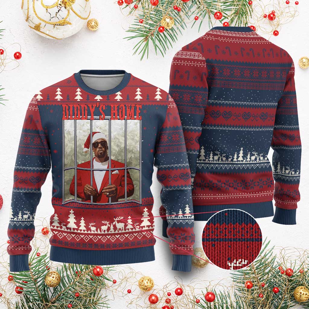 Funny Dirty Xmas Santa Diddy's Home Ugly Christmas Sweater - Wonder Print Shop