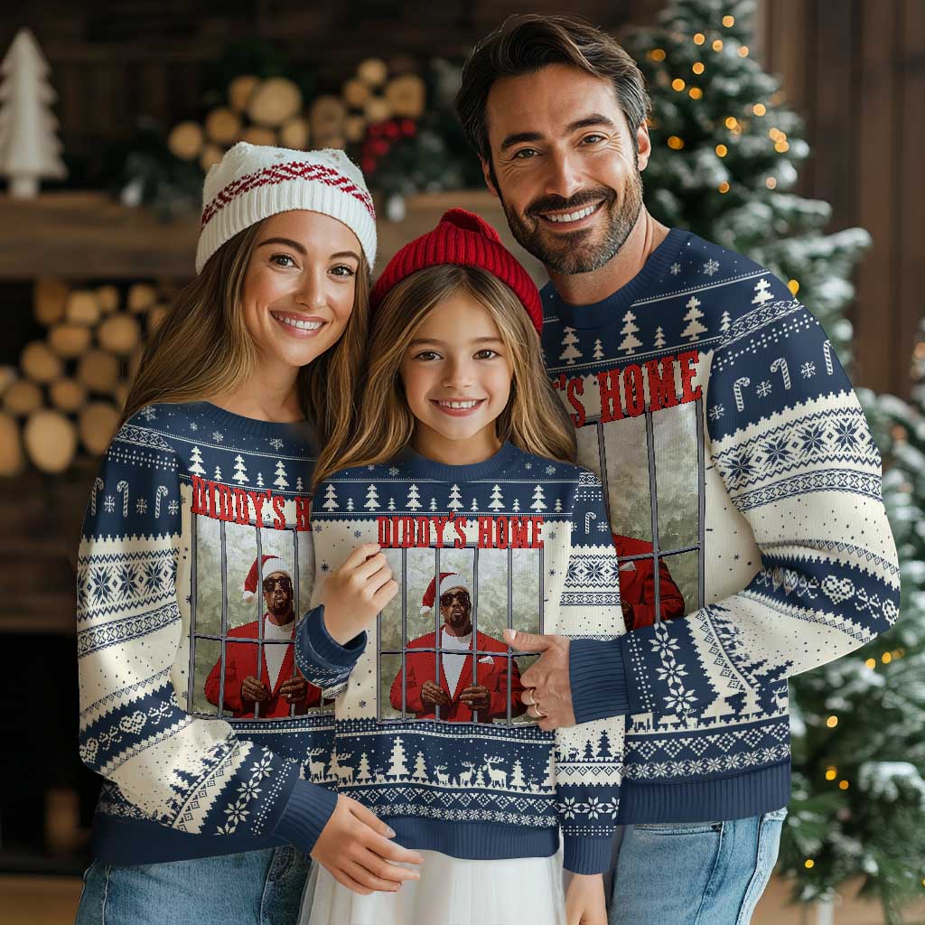 Funny Dirty Xmas Santa Diddy's Home Ugly Christmas Sweater - Wonder Print Shop