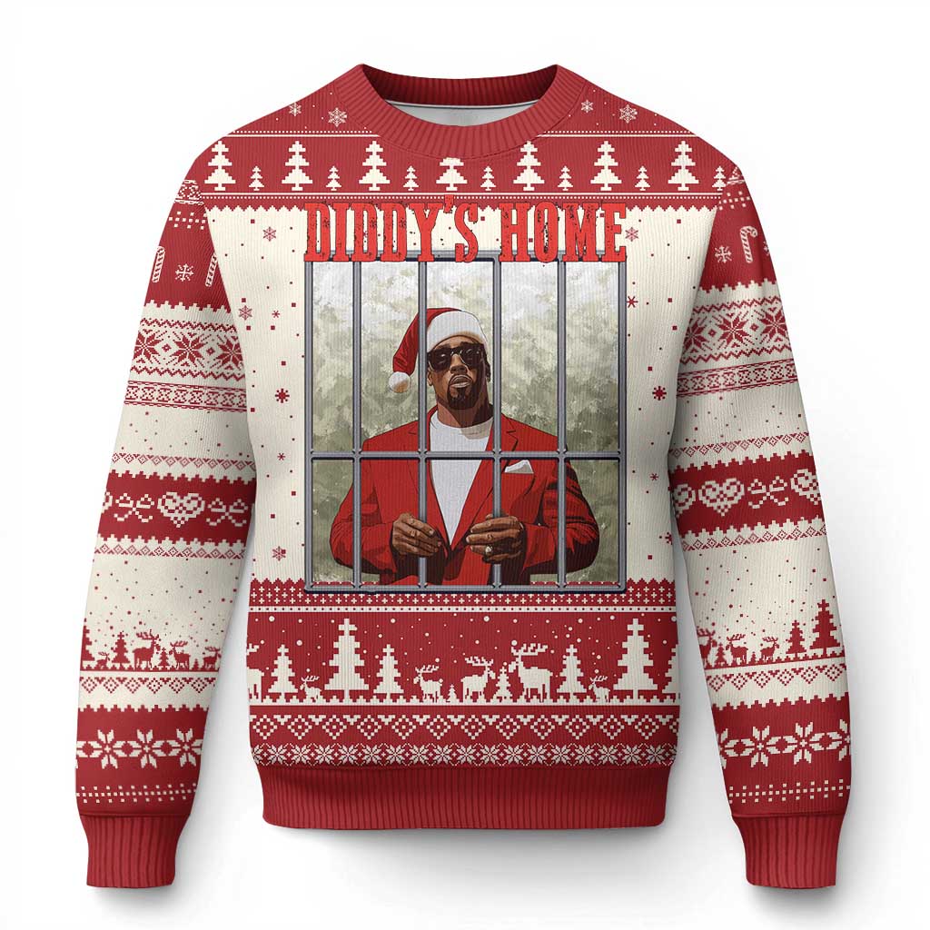 Funny Dirty Xmas Santa Diddy's Home Ugly Christmas Sweater - Wonder Print Shop