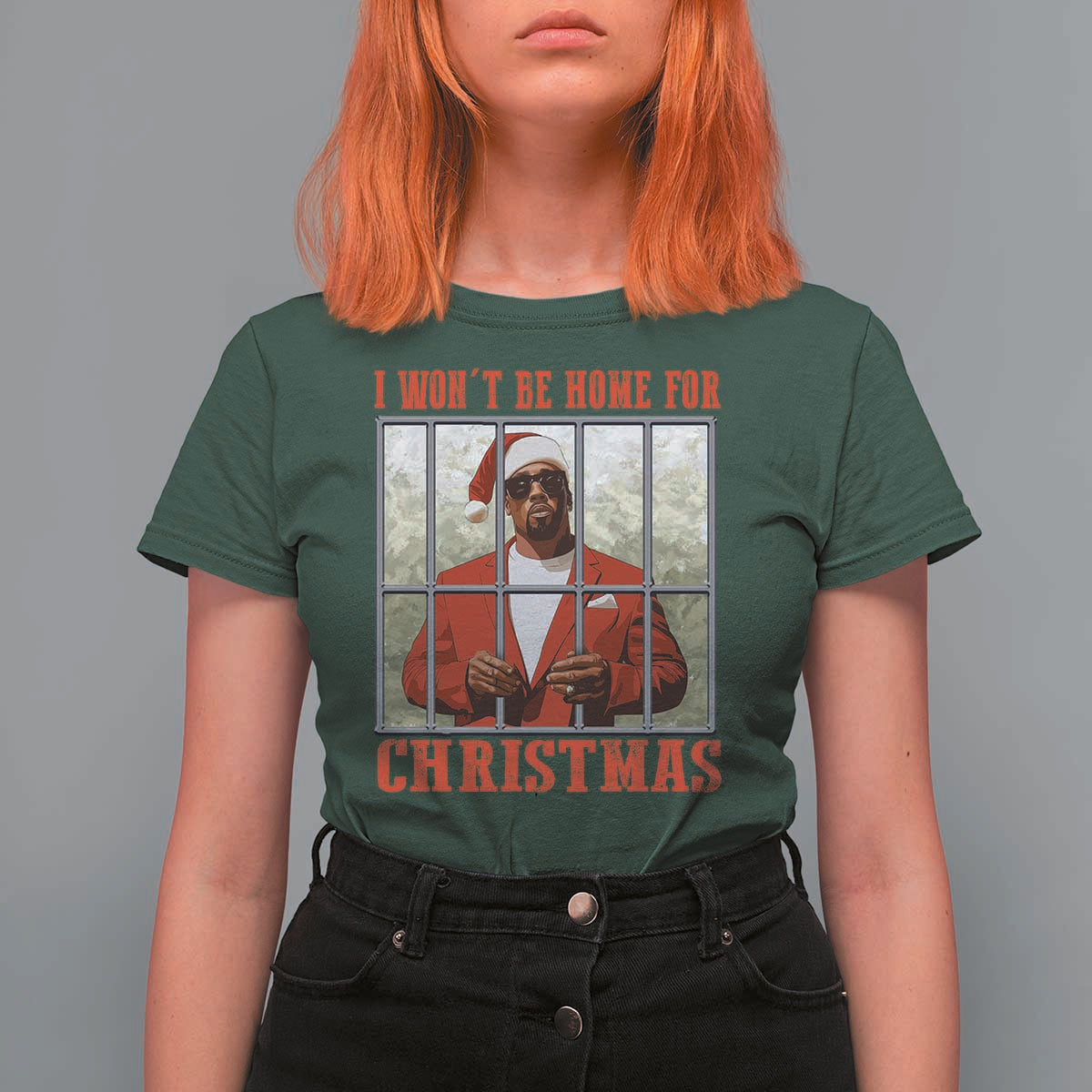 Funny Santa Diddy Christmas T Shirt For Women I Won't Be Home For Xmas - Wonder Print Shop