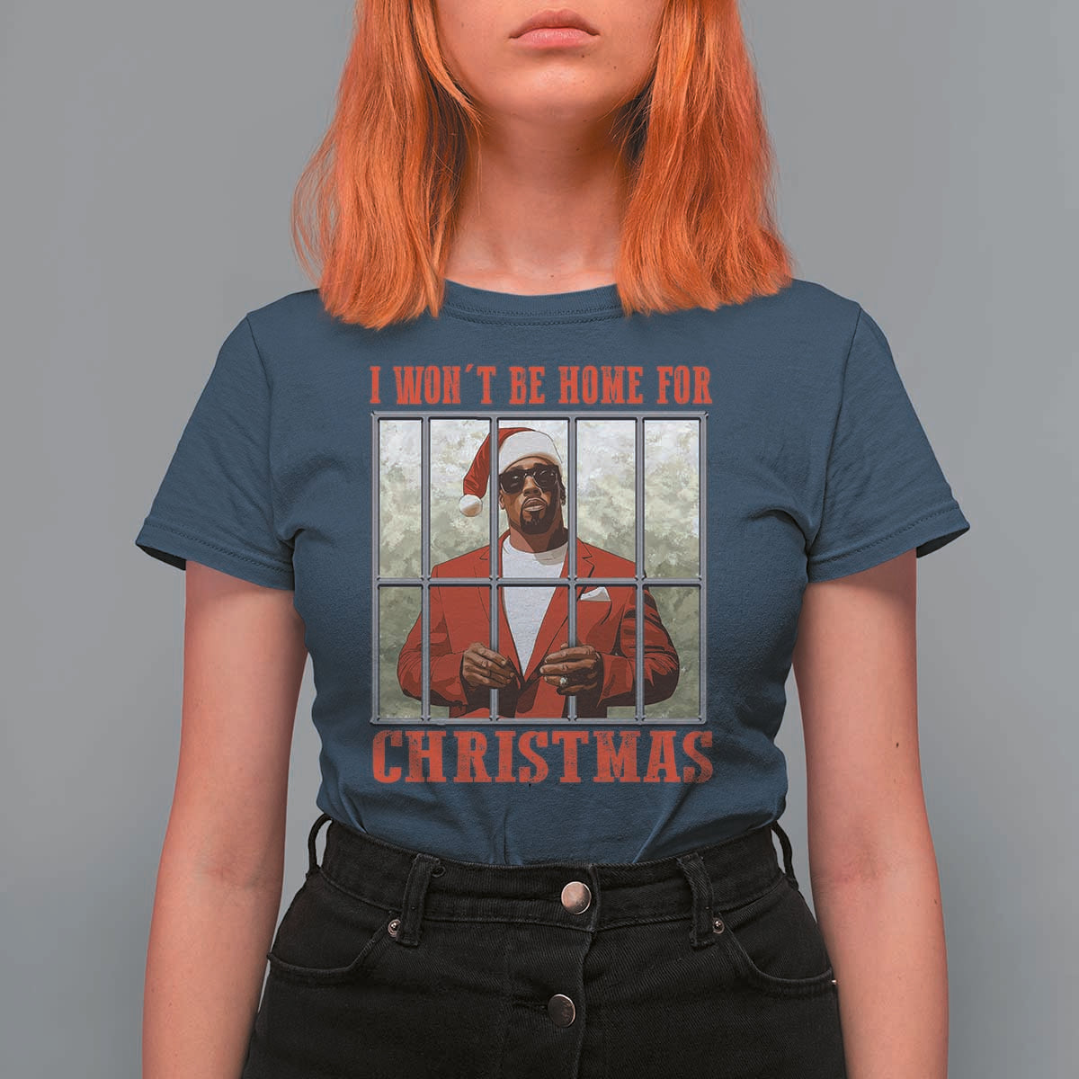Funny Santa Diddy Christmas T Shirt For Women I Won't Be Home For Xmas - Wonder Print Shop
