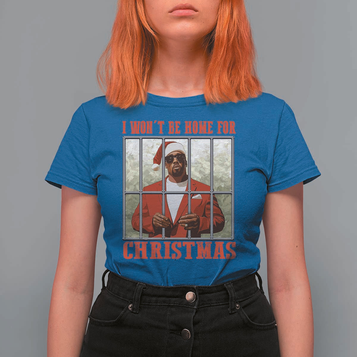 Funny Santa Diddy Christmas T Shirt For Women I Won't Be Home For Xmas - Wonder Print Shop