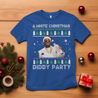 Funny Dirty Santa Diddy Christmas T Shirt A White Xmas Diddy Party Snowflake - Wonder Print Shop
