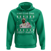 Funny Dirty Santa Diddy Christmas Hoodie A White Xmas Diddy Party Snowflake