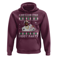 Funny Dirty Santa Diddy Christmas Hoodie A White Xmas Diddy Party Snowflake