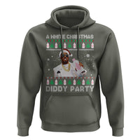 Funny Dirty Santa Diddy Christmas Hoodie A White Xmas Diddy Party Snowflake
