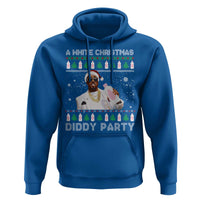 Funny Dirty Santa Diddy Christmas Hoodie A White Xmas Diddy Party Snowflake