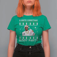 Funny Dirty Santa Diddy Christmas T Shirt For Women A White Xmas Diddy Party Snowflake - Wonder Print Shop