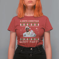 Funny Dirty Santa Diddy Christmas T Shirt For Women A White Xmas Diddy Party Snowflake - Wonder Print Shop