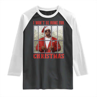 Funny Santa Diddy Christmas Raglan Shirt I Won't Be Home For Xmas - Wonder Print Shop