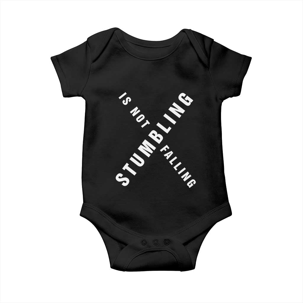 Malcolm X Stumbling Is Not Falling Baby Onesie Black History Month
