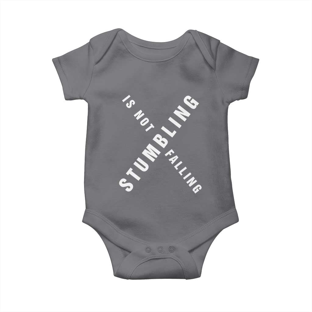 Malcolm X Stumbling Is Not Falling Baby Onesie Black History Month