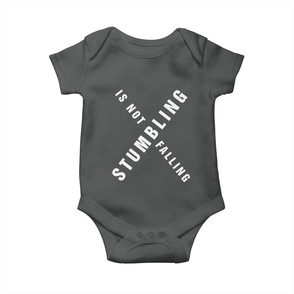 Malcolm X Stumbling Is Not Falling Baby Onesie Black History Month
