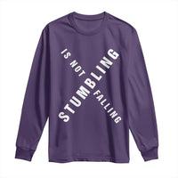 Malcolm X Stumbling Is Not Falling Long Sleeve Shirt Black History Month