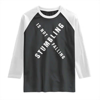 Malcolm X Stumbling Is Not Falling Raglan Shirt Black History Month