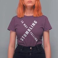 Malcolm X Stumbling Is Not Falling T Shirt For Women Black History Month