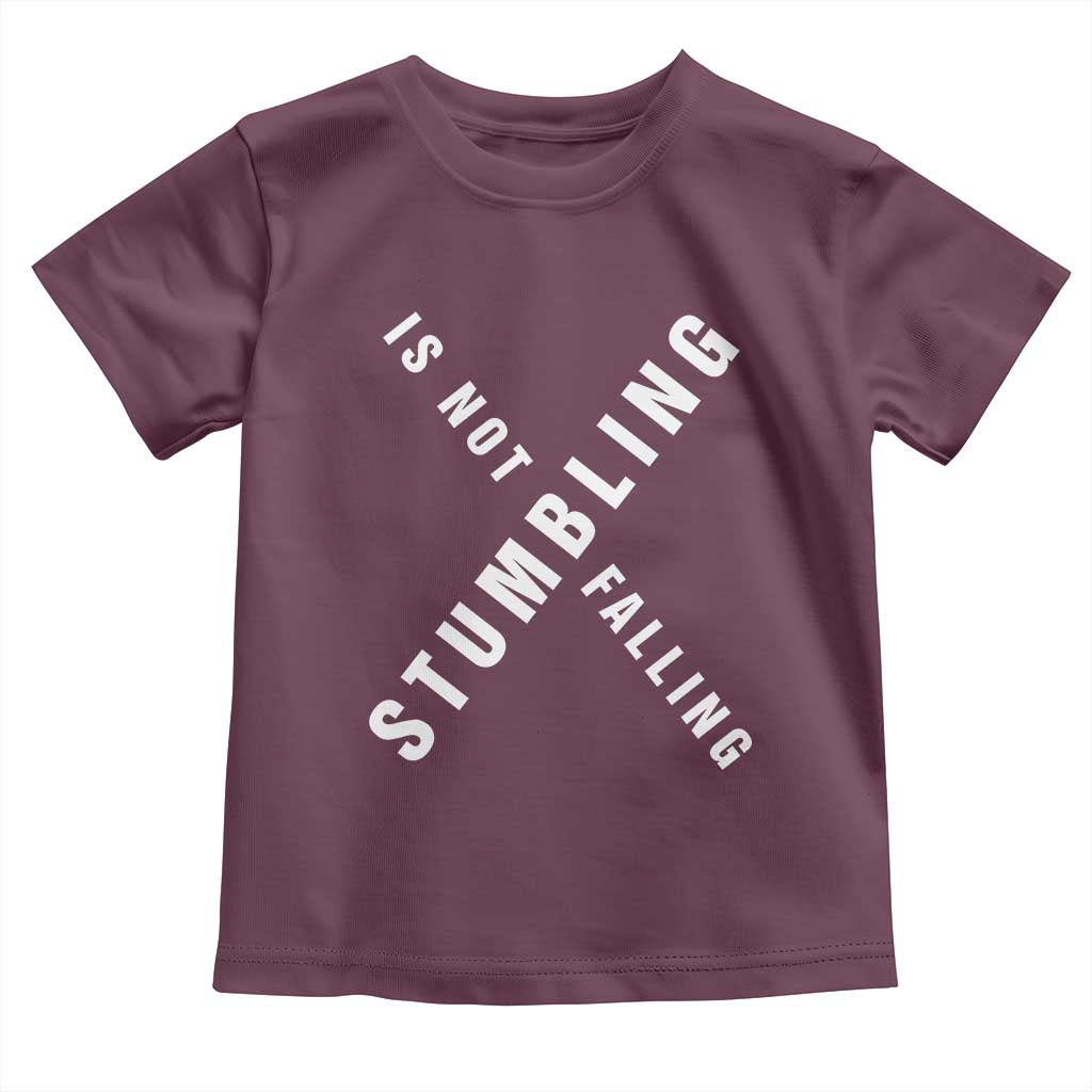 Malcolm X Stumbling Is Not Falling Toddler T Shirt Black History Month