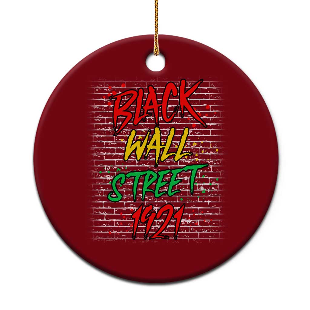 Black Wall Street 1921 Ceramic Ornament Tulsa Oklahoma Black History Month