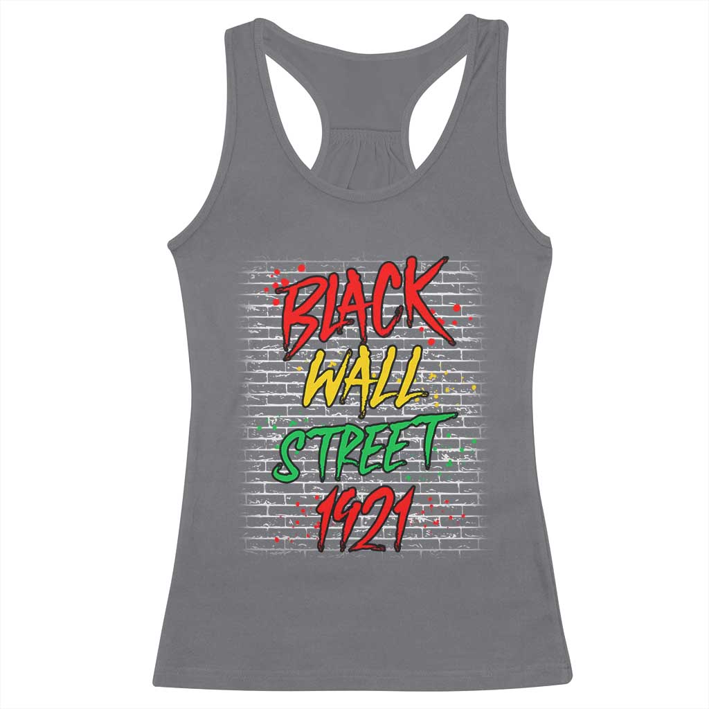 Black Wall Street 1921 Racerback Tank Top Tulsa Oklahoma Black History Month