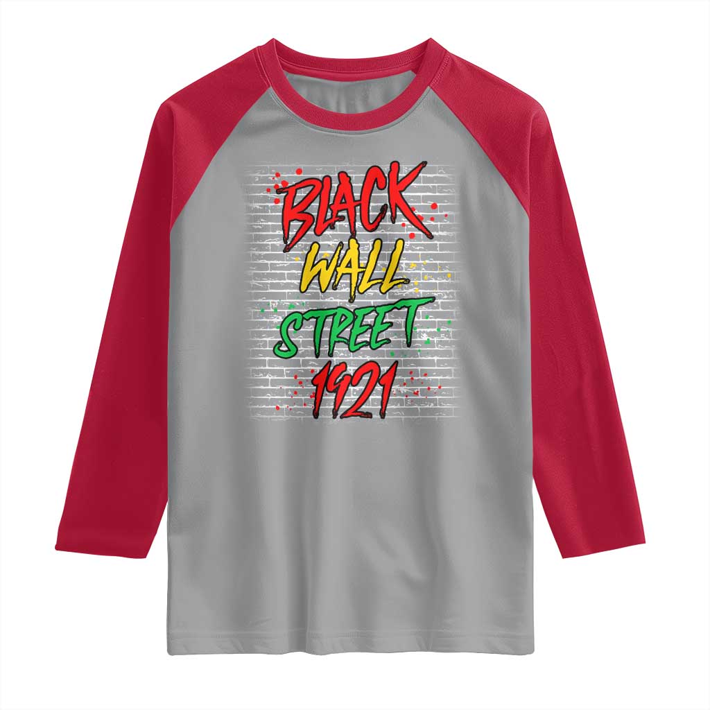 Black Wall Street 1921 Raglan Shirt Tulsa Oklahoma Black History Month