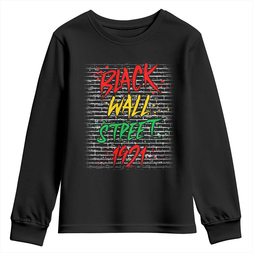 Black Wall Street 1921 Youth Sweatshirt Tulsa Oklahoma Black History Month
