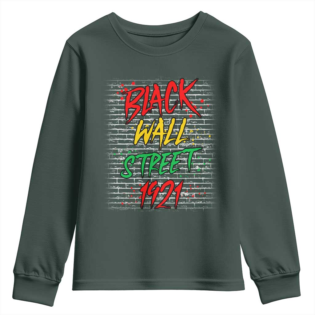 Black Wall Street 1921 Youth Sweatshirt Tulsa Oklahoma Black History Month