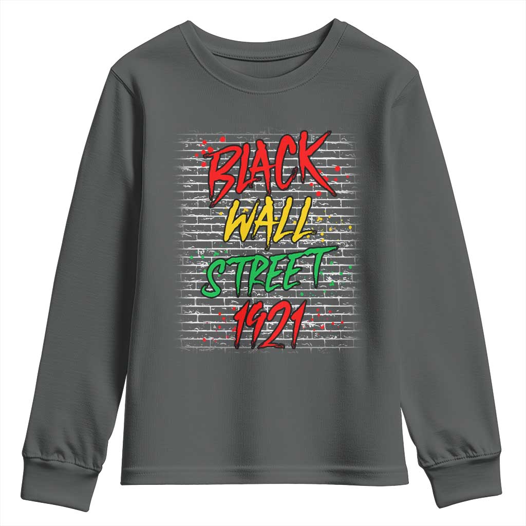 Black Wall Street 1921 Youth Sweatshirt Tulsa Oklahoma Black History Month