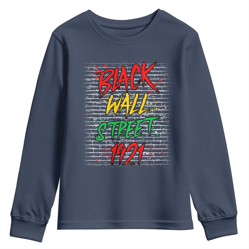 Black Wall Street 1921 Youth Sweatshirt Tulsa Oklahoma Black History Month
