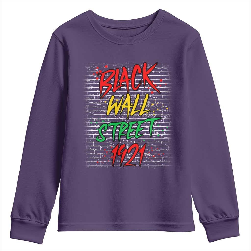 Black Wall Street 1921 Youth Sweatshirt Tulsa Oklahoma Black History Month