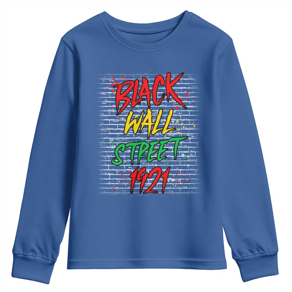 Black Wall Street 1921 Youth Sweatshirt Tulsa Oklahoma Black History Month