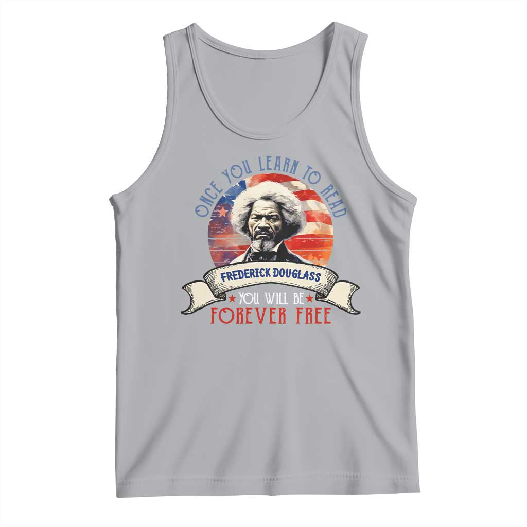 Frederick Douglass Inspirational Quotes Tank Top Once You Learn To Read You Will Be Forever Free American Flag
