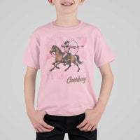 Funny Valentine's Day Western Cowboy T Shirt For Kid Pucker Up Cowboy Cupid
