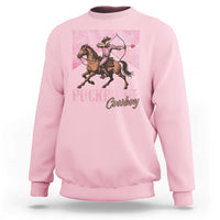Funny Valentine's Day Western Cowboy Sweatshirt Pucker Up Cowboy Cupid