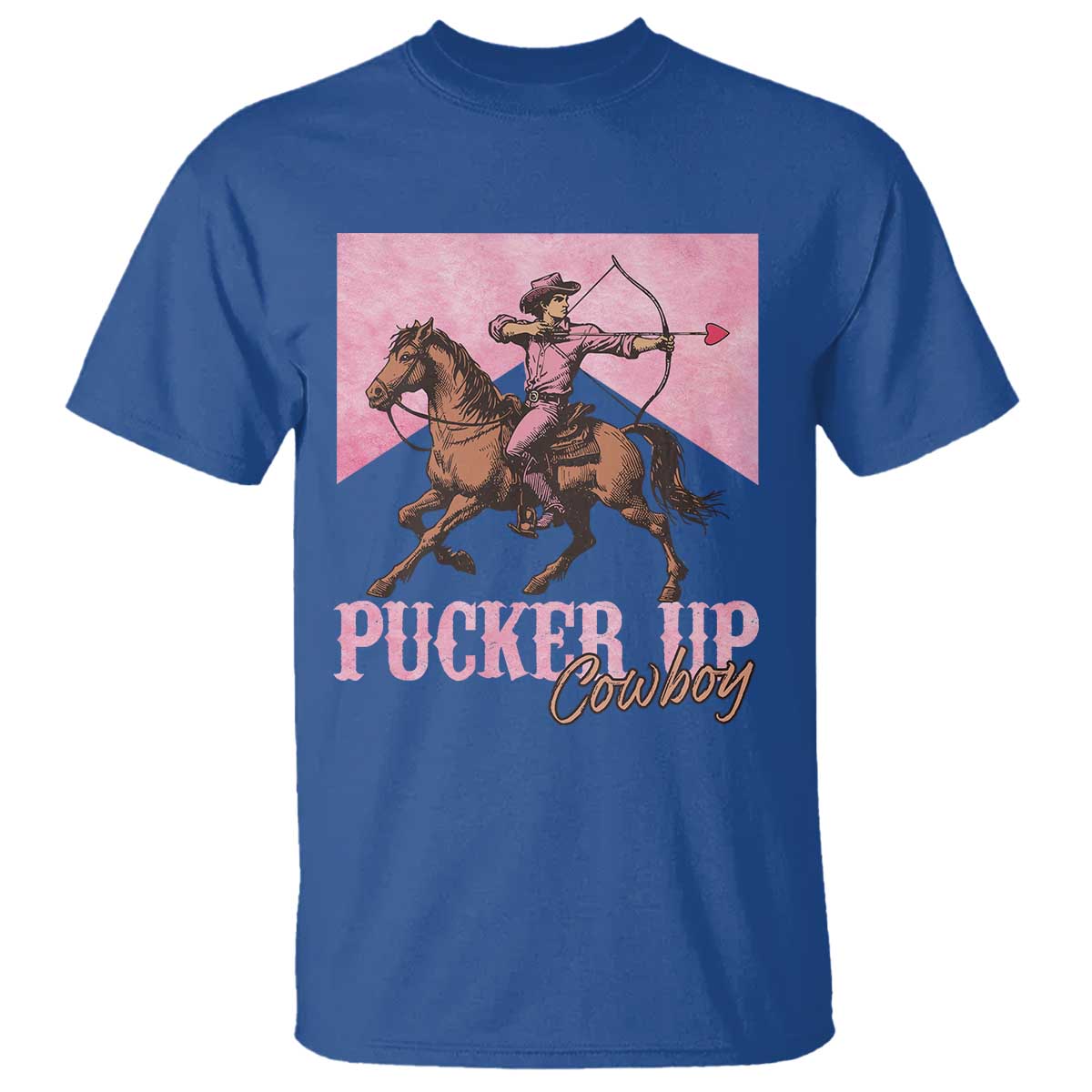 Funny Valentine's Day Western Cowboy T Shirt Pucker Up Cowboy Cupid