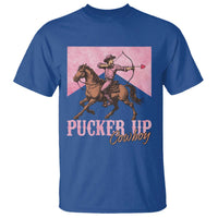 Funny Valentine's Day Western Cowboy T Shirt Pucker Up Cowboy Cupid