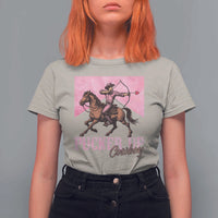 Funny Valentine's Day Western Cowboy T Shirt For Women Pucker Up Cowboy Cupid