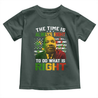MLK Quotes The Time Is Always Right To Do What Is Right Toddler T Shirt Martin Luther King Vintage American Flag