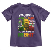 MLK Quotes The Time Is Always Right To Do What Is Right Toddler T Shirt Martin Luther King Vintage American Flag