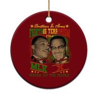 Martin Luther King And Malcolm X Ceramic Ornament Brothers In Arms Fighting Terrorism 1964 Black History