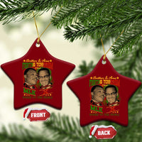 Martin Luther King And Malcolm X Ceramic Ornament Brothers In Arms Fighting Terrorism 1964 Black History