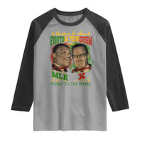 Martin Luther King And Malcolm X Raglan Shirt Brothers In Arms Fighting Terrorism 1964 Black History
