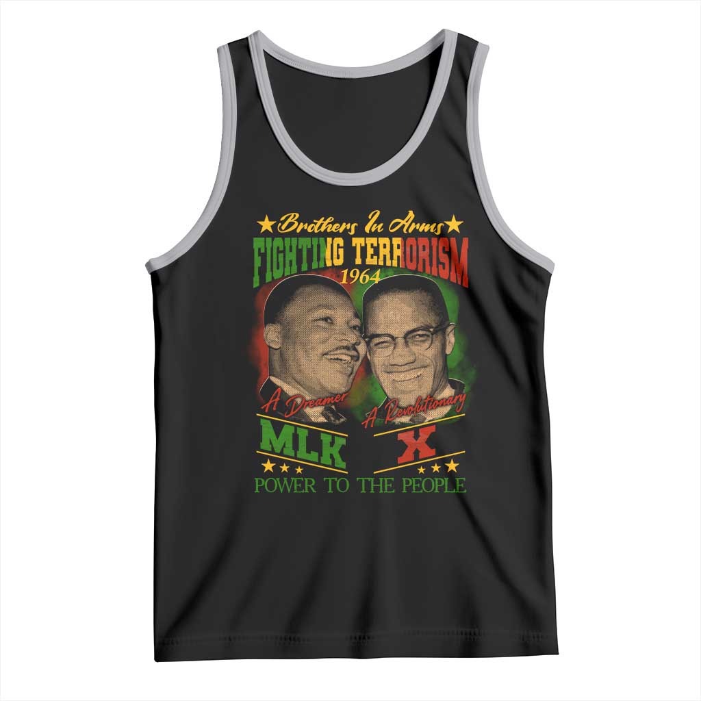 Martin Luther King And Malcolm X Tank Top Brothers In Arms Fighting Terrorism 1964 Black History