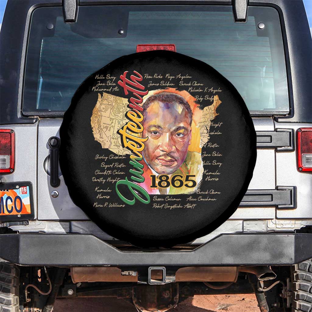 Juneteenth 1865 Spare Tire Cover Black Leaders African American Heritage