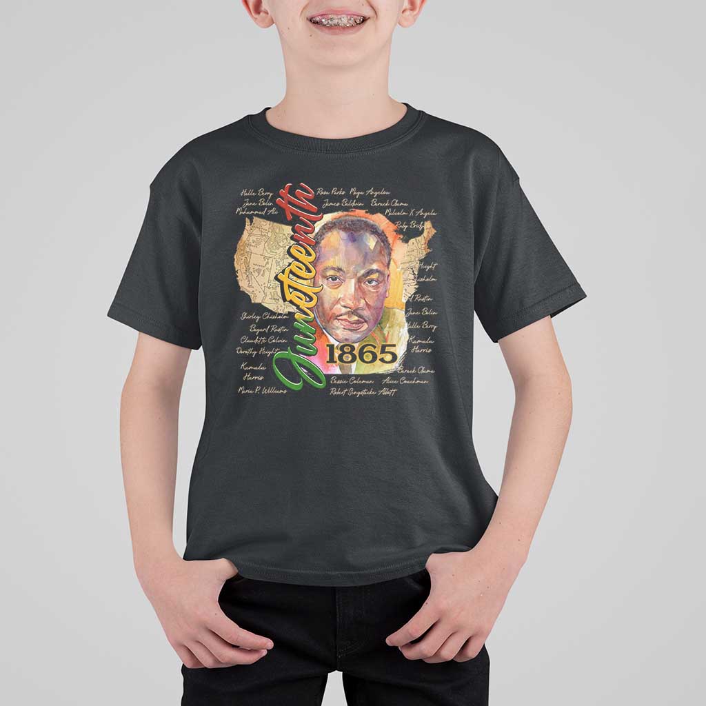 Juneteenth 1865 T Shirt For Kid Black Leaders African American Heritage