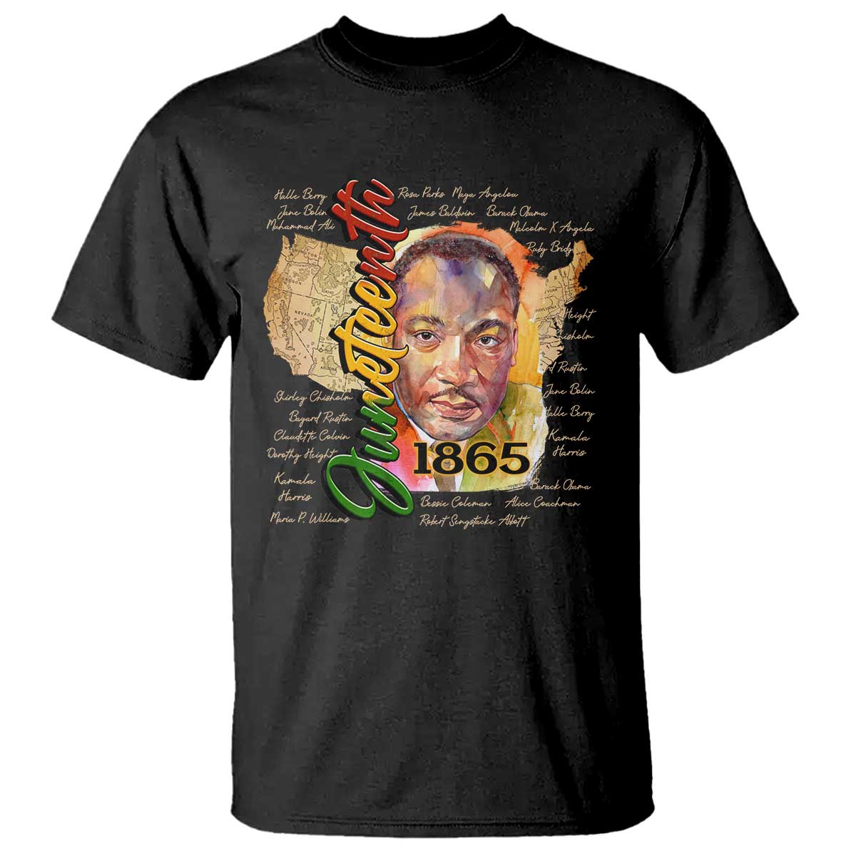 Juneteenth 1865 T Shirt Black Leaders African American Heritage